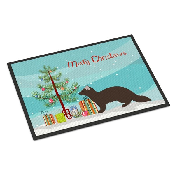 Carolines Treasures Sable Marten Christmas Indoor or Outdoor Mat, 24 x 36 in. BB9236JMAT - main